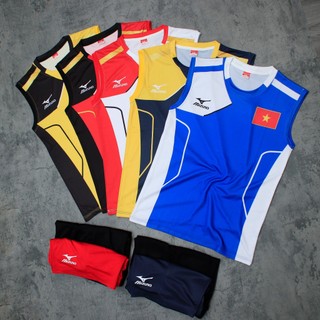 [VIDEO]🇻🇳Áo Bóng Chuyền Mizuno Quần Áo Bóng Chuyền Sát Nách Nam + Nữ VIETNAM Mới 2024 - Áo Bóng chuyền Asic