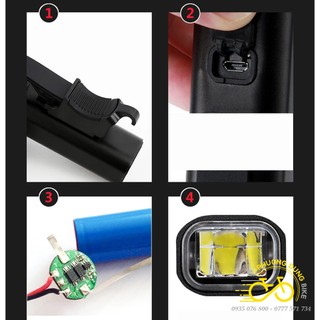 Đèn xe đạp - Đèn chiếu sáng XPG LAMP BEAD sạc USB