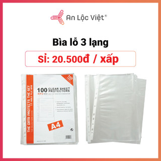 Bìa lỗ A4 đựng hồ sơ 100 tờ - 3 lạng