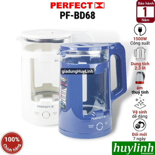 Bình đun nước siêu tốc thuỷ tinh perfect pf-bd68 - 1.8 lít