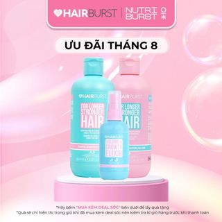 Combo Gội Xả + Xịt Dưỡng Chăm sóc Mọc Tóc Hairburst 350ml/chai + 125ml