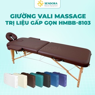 [SIÊU NHẸ] Giường vali massage trị liệu xếp gọn, giường gấp phun xăm, nối mi gấp gọn tiện lợi Hi-Mec HMBB-8101-60