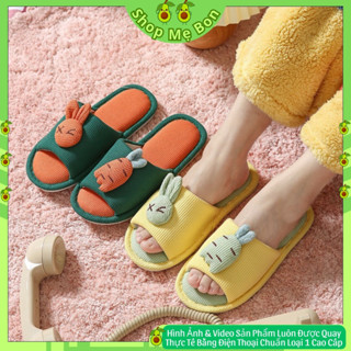  Dép Bông Đi Trong Nhà Hình Con Thỏ - Củ Cà Rốt Dễ Thương Cao Cấp Mẫu Mới 2024 Có Size Nhỏ Trẻ Em  