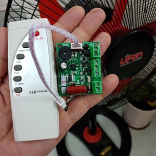Bộ Mạch SKQ và Điều Khiển Từ Xa ứng dụng lắp cho các loại quạt thường thành quạt điều khiển