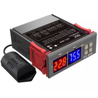 Bộ khống chế, cảm biến nhiệt độ, độ ẩm STC-3028 220VAC, 12VDC 10A