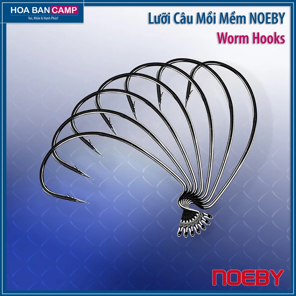 Lưỡi Câu Mồi Mềm NOEBY Worm Hooks