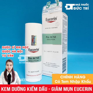 Kem kiềm dầu và giảm mụn Eucerin ProAcne Solution A.I Matt Fluid