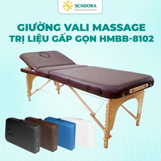 [Loại to] Giường trị liệu massage vali gấp gọn nâng đầu cỡ lớn Hi-Mec HMBB-8102-70