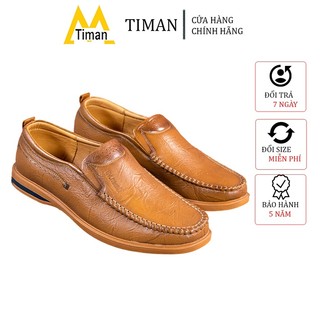 Giày lười nam chất liệu da bò tây đẹp phong cách công sở thiết kế cao cấp bảo hành 5 năm NK37 TIMAN