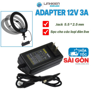 🔥GIÁ SỈ🔥 Bộ Nguồn Sạc Adapter 12V/3A ĐẦU DC 5.5 * 2.5 mm Cho ĐÈN LED livestream live Camera