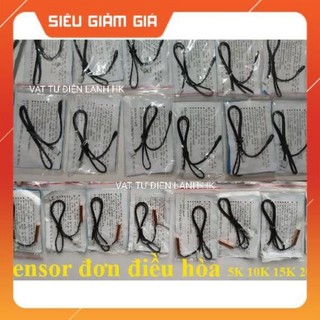 Sensor nhiệt đầu nhựa - đầu đồng 5K 10K 15K 20K - cảm biến đầu dò mặt lạnh điều hoà nhiệt độ sensor đơn