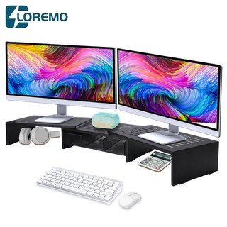 Kệ Giá Đỡ Màn Hình Máy Tính 1 Tầng，MR08,MR09 Có thể mở rộng 70 cm-104 cm có ngăn kéo,Hỗ trợ 2 màn hình