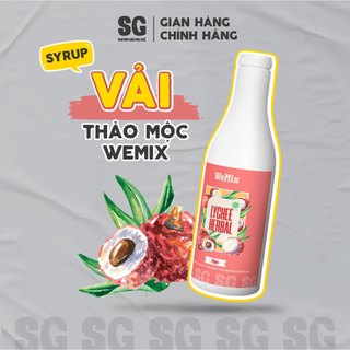 Syrup Lychee Herbal Vải Thảo Mộc Chai 750ml Hương Vị Trái Cây VN Đậm Thật | Nguyên Liệu Pha Chế SG