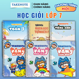[COMBO 4 CUỐN] Sổ Takenote Lớp 7 Các Môn Toán, Văn, Anh, Khoa Học Tự Nhiên - Sổ Tay Kiến Thức Giúp Học Giỏi Lớp 7