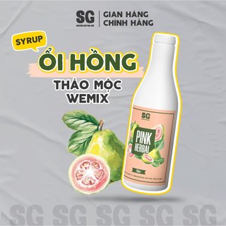 Syrup Pink Herbal Ổi Hồng Thảo Mộc Chai 750ml Hương Vị Trái Cây VN Đậm Thật | Nguyên Liệu Pha Chế SG
