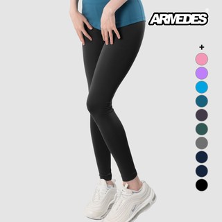 Quần legging nữ dài cạp cao ôm dáng siêu mát mịn 99% polyester thấm hút từ hàn quốc chính hãng armedes - ar 300