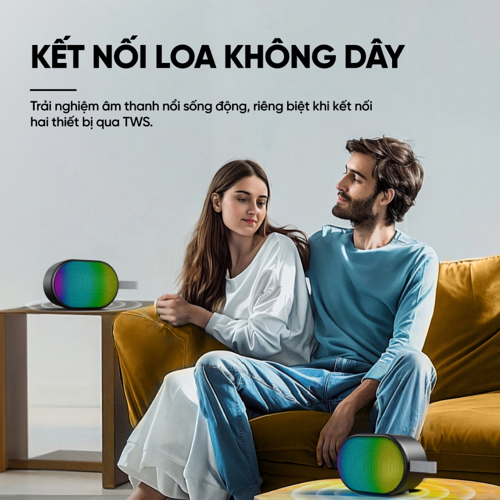 Loa bluetooth soundcore Pyro Mini | Pin 10 giờ | 12 hiệu ứng ánh sáng | BigBuy360 - bigbuy360.vn