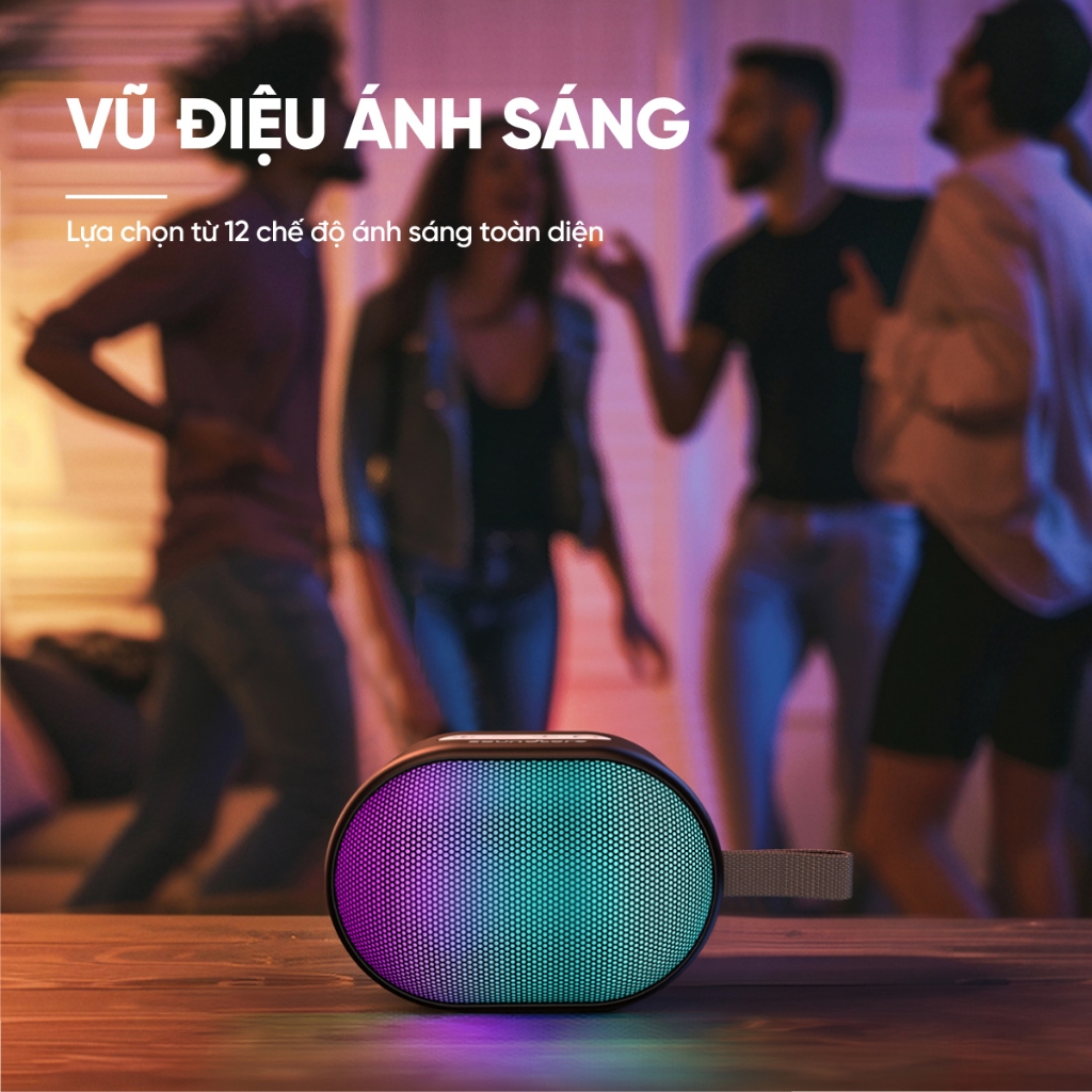 Loa bluetooth soundcore Pyro Mini | Pin 10 giờ | 12 hiệu ứng ánh sáng | BigBuy360 - bigbuy360.vn