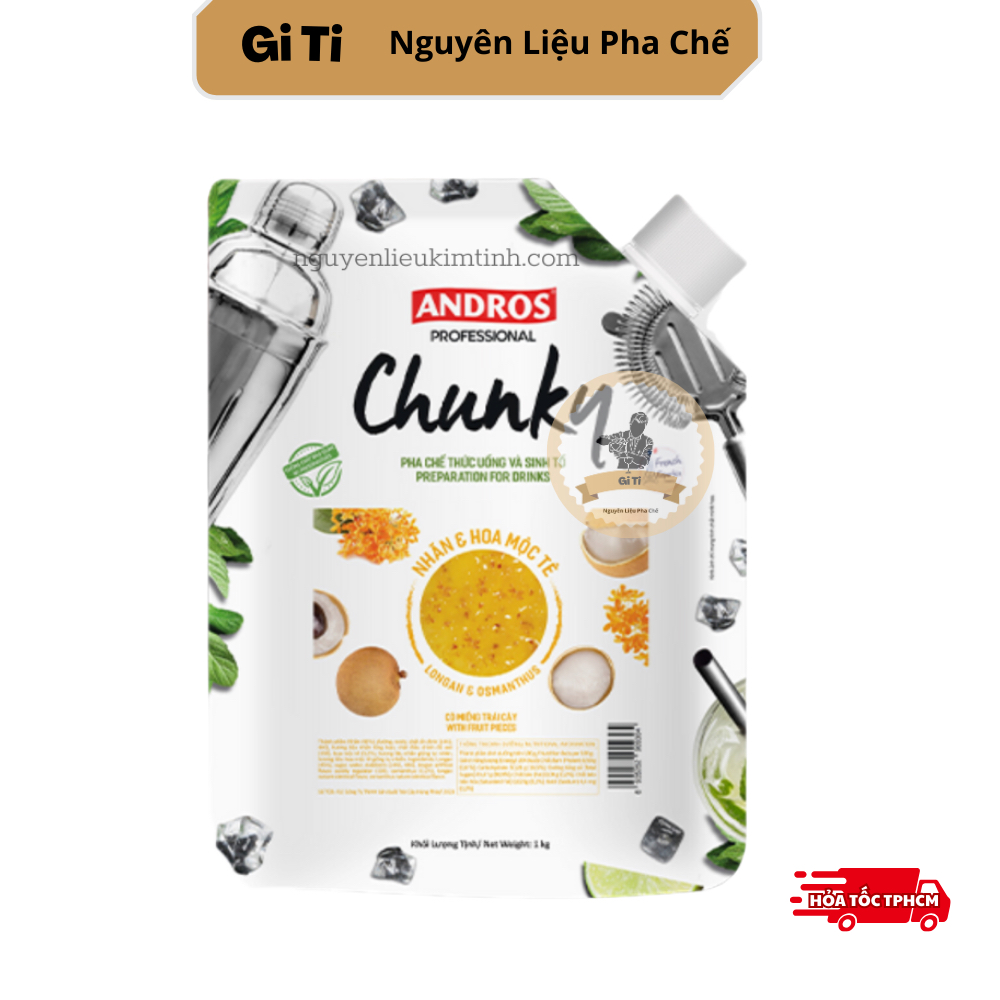 Mứt Chunky Nhãn Hoa Mộc Tê 1kg | Andros Asia
