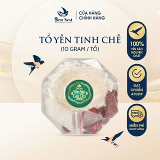 Set tổ yến 10GRAM tinh chế nguyên chất Khánh Hòa kèm táo đỏ đường phèn không lẫn tạp chất SEN NEST
