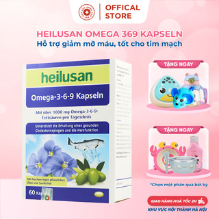 Heilusan Omega 369 Kapseln.Bổ Sung DHA,EPA Vitamin E Giúp Phát Triển Não Bộ,Tim Mạch