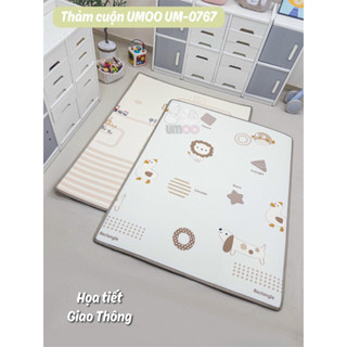 Thảm cuộn cho bé Umoo dày dặn, không mùi, không thấm nước - THẢM XỐP XPE PHỦ SILICON CAO CẤP UMOO SIÊU DÀY