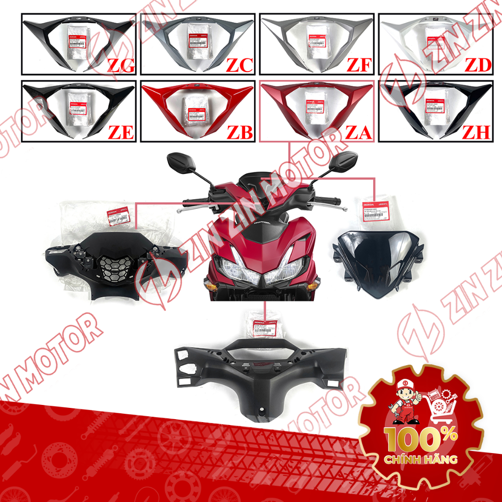 Bộ Ốp Đầu Tay Lái, Ốp Đầu Đèn Winner X V3 2022+ Zin Lắp Vừa Cho Winner X V2 Chính Hãng - ZINZINMOTOR