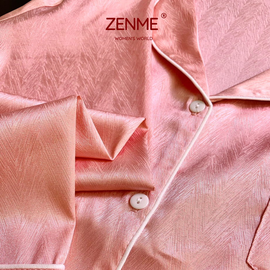 Bộ Ngủ Pijama Dài Tay Thu Đông Lụa Cao Cấp Zen Me Women’s World  PJDD0824