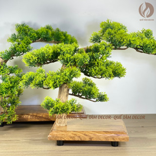 Cây bonsai trang trí tiểu cảnh lá giả dùng để decor tượng phật , bàn thờ , tủ gỗ , tiểu cảnh ,  mô hình chụp ảnh .