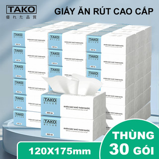 Khăn giấy ăn Tako thùng 30 gói cao cấp tiện lợi, giấy ăn gấu trúc mềm mịn