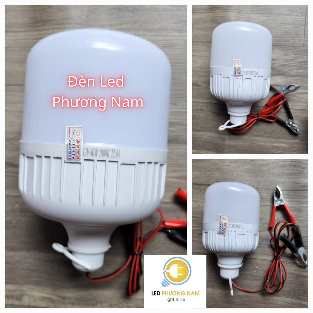 Bóng led kẹp bình Ắc quy 12v - Đèn Led Phương Nam