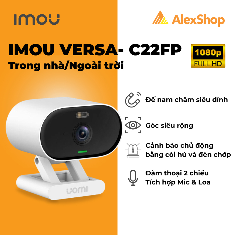 [2M] Camera Imou Versa C22FP-C Ngoài Trời, Đàm Thoại 2 Chiều, Màu Ban Đêm Phân Giải Full HD