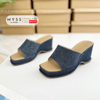  Giày guốc sục nữ MYSS quai ngang đế xuồng 9cm cao cấp - SU187 