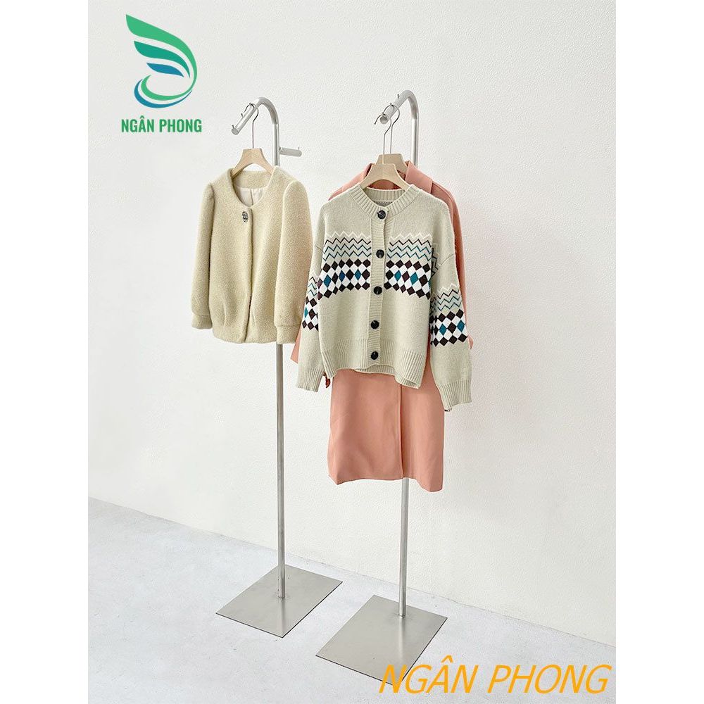 GIÁ TREO QUÂN ÁO SHOP THỜI TRANG, TRANG TRÍ CỬA HÀNG MẪU NP 9 PHI LỚN 32MM INOX 304