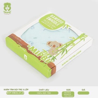 Khăn tắm sợi tre Mipbi cho bé