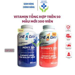 One a day men 50+ , one a day women 50+ vitamin one a day dành cho người trên 50 tuổi 300 viên mỹ