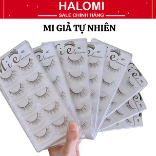 Mi giả tự nhiên 6D Mie 5 cặp cao cấp chính hãng HALOMI chuyên dùng cho makeup