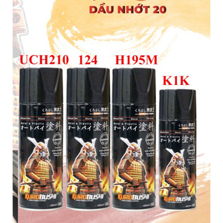 [COMBO 4 CHAI] COMBO Chai sơn xịt sơn xe máy Samurai H195 màu xanh dương Honda  UCH210-124-H195M-K1K