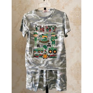 {HCM}_Sale sale sale_Bộ Quần Áo Thun Coton Cho Bé, Bộ Quần Áo Chú Bộ Đội Kiểu Dáng Rộng