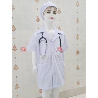 Bộ áo bác sĩ cho bé - áo bác sĩ, y tá kèm nón cho bé hoá trang bác sĩ