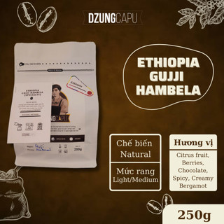 Cà phê Ethiopia Gujji G1 - Gói 250g - sơ chế Natural - DzungCapu Specialty Coffee