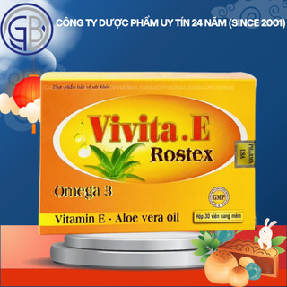 Viên uống đẹp da Vitamin E bổ sung vitamin e, chống lão hóa, làm sáng da, giảm sạm nám,hô trợ nội tiết tố nữ (Hộp 30 viê