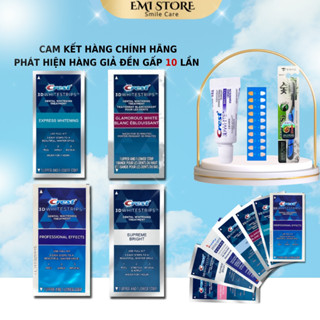 [SET 7 GÓI] Miếng dán trắng răng Crest 3D White  - Răng trắng sáng, an toàn cho men răng