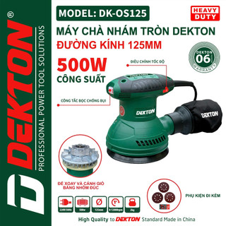 Máy Chà Nhám Tròn 500W Dekton DK-OS125 / Đường Kính 125mm