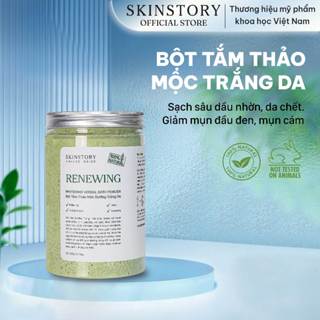 Bột tắm trắng thảo mộc, dưỡng trắng da Renewing, tắm trắng body 100% thiên nhiên, Skinstory Việt Nam