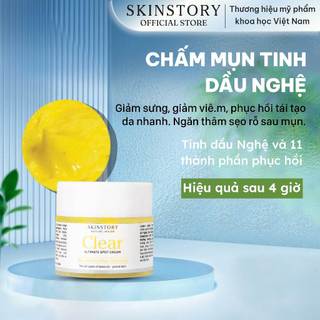 Kem chấm mụn cao nghệ Clear hỗ trợ giảm mụn, phục hồi, liền sẹo, mờ thâm 7.5gr, Skinstory Việt Nam