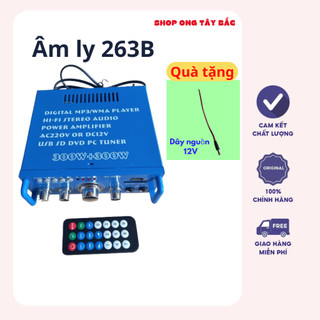 Đầu âm ly mini AV 263b - Âm ly thổi chim đêm cao cấp 300w (ảnh thật)