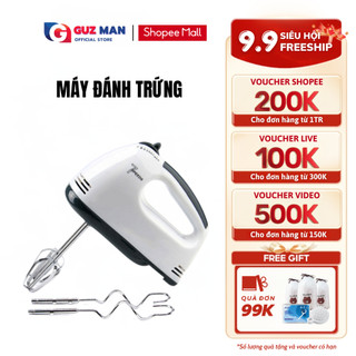 Máy Đánh Trứng Cầm Tay METIS Mini  7 Tốc Độ Công Suất 180W Tặng 4 Đầu Khuấy