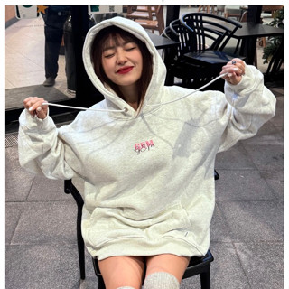 Áo sweater / Áo hoodie nỉ bông in chữ , in nơ GEM HỒNG nam nữ unisex form rộng mũ 2 lớp form thụng