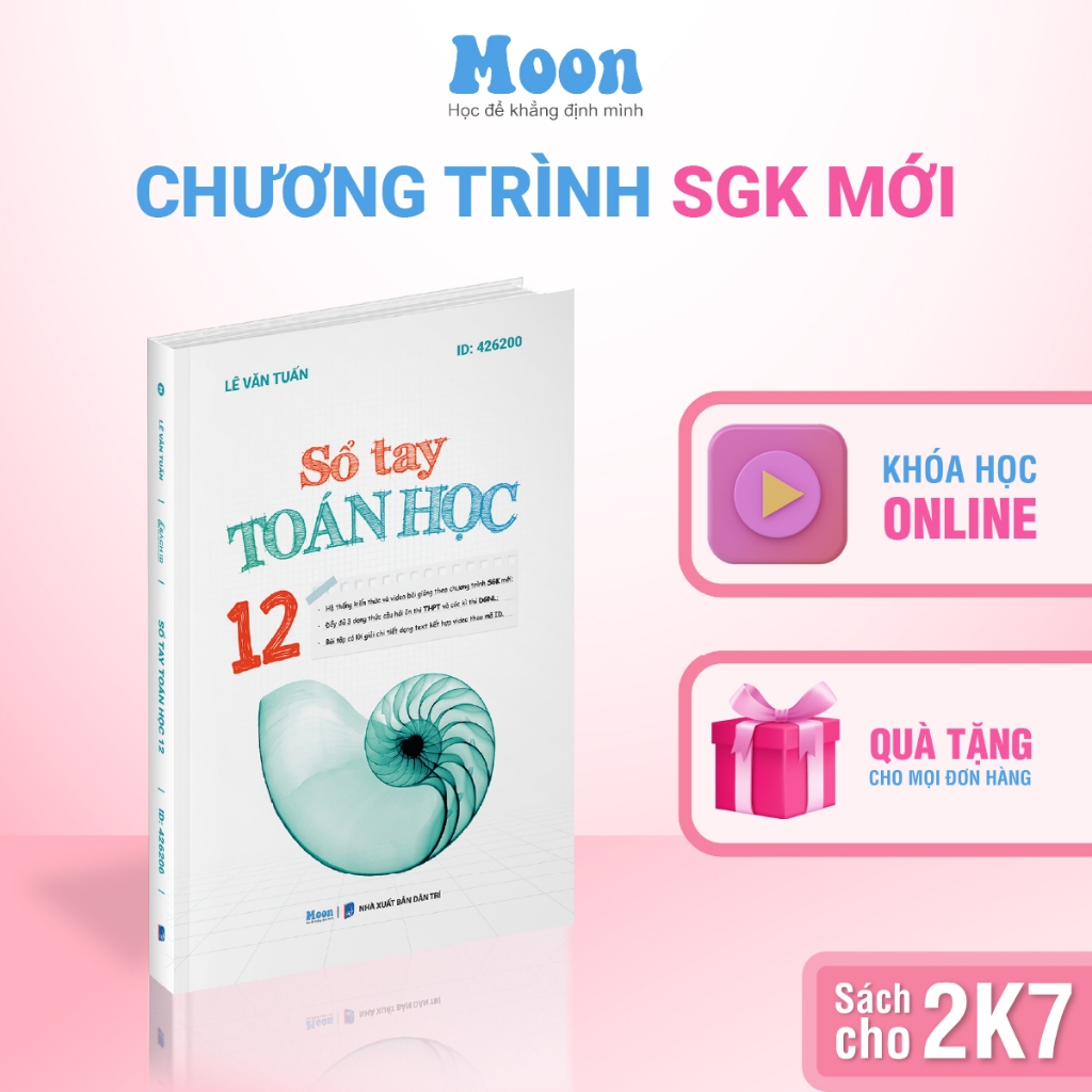 Sách 12 chương trình SGK mới : Sổ tay công thức giải nhanh toán 12 Sach ID
